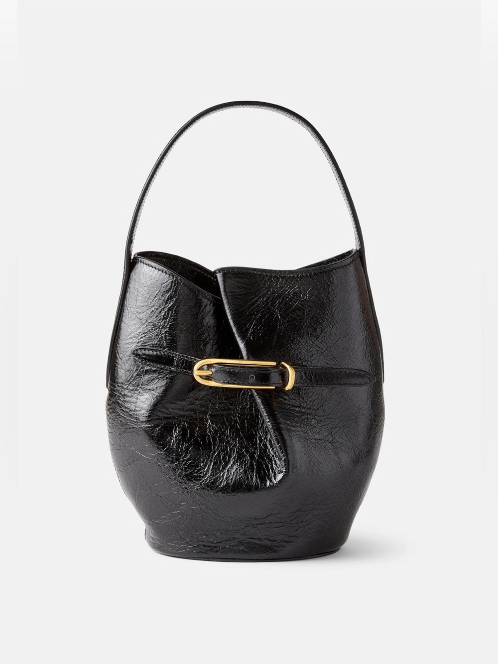 Lifer bucket bag Black Patent Leather Shoulder Bag. - Picture 2 of 10